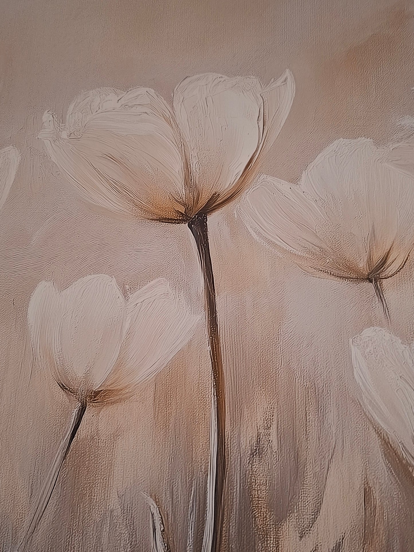Minimalist Floral Canvas Print Wall Art - 1pc