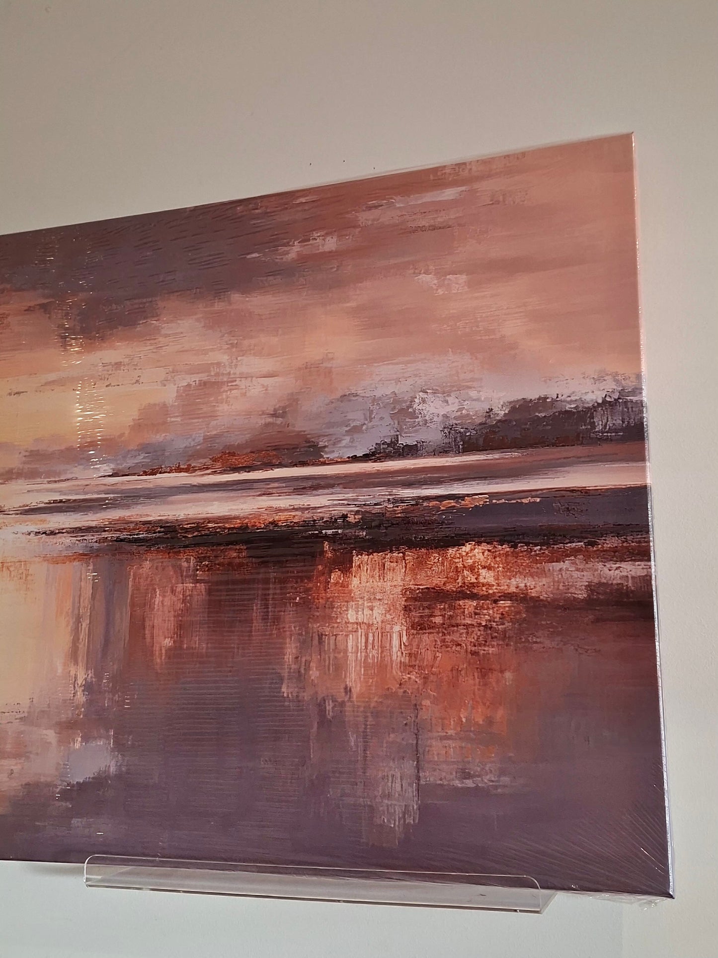 Minimalist Beige Abstract Landscape Canvas Wall Art Décor
