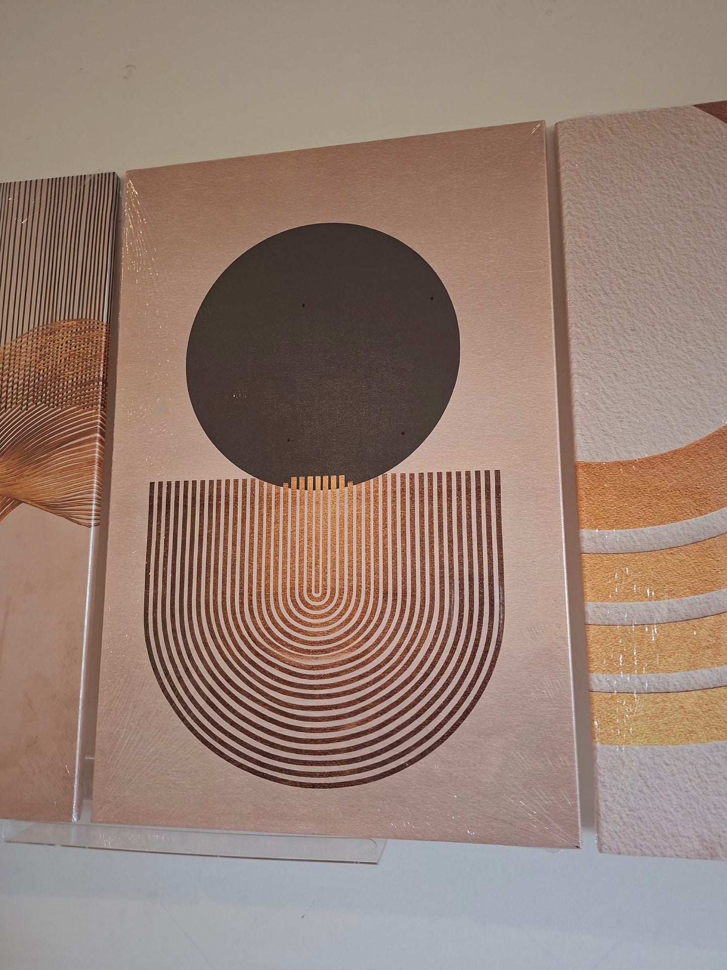 Minimalist Boho Gold Accent Wall Art Set