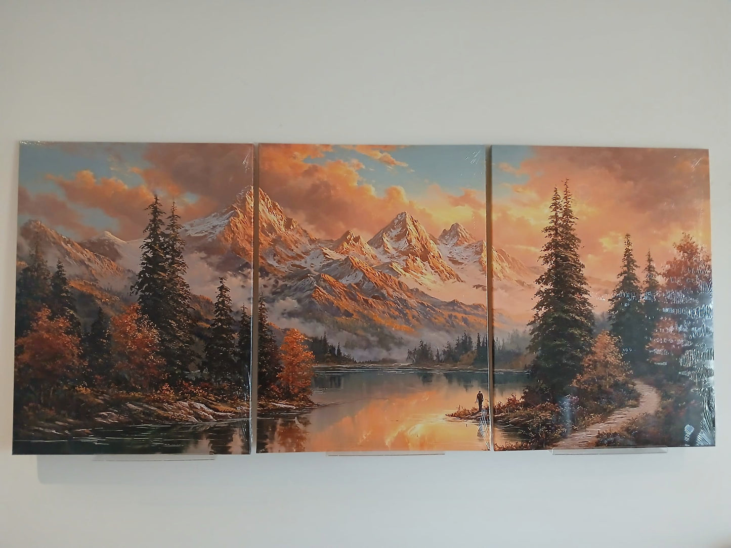 Sunset Mountain Landscape Wall Art Set