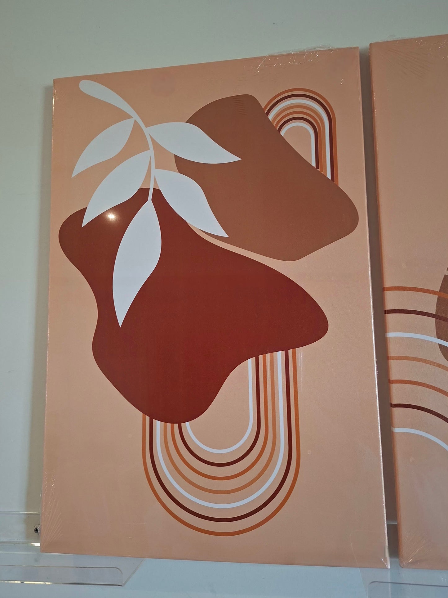 Abstract Botanical Canvas Wall Art Set