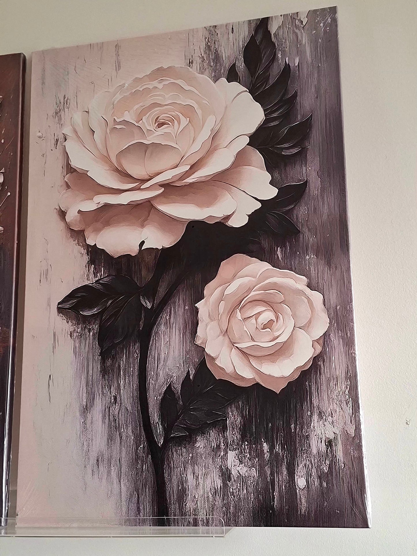 White Rose Wall Art – Elegant Floral Canvas Print Set