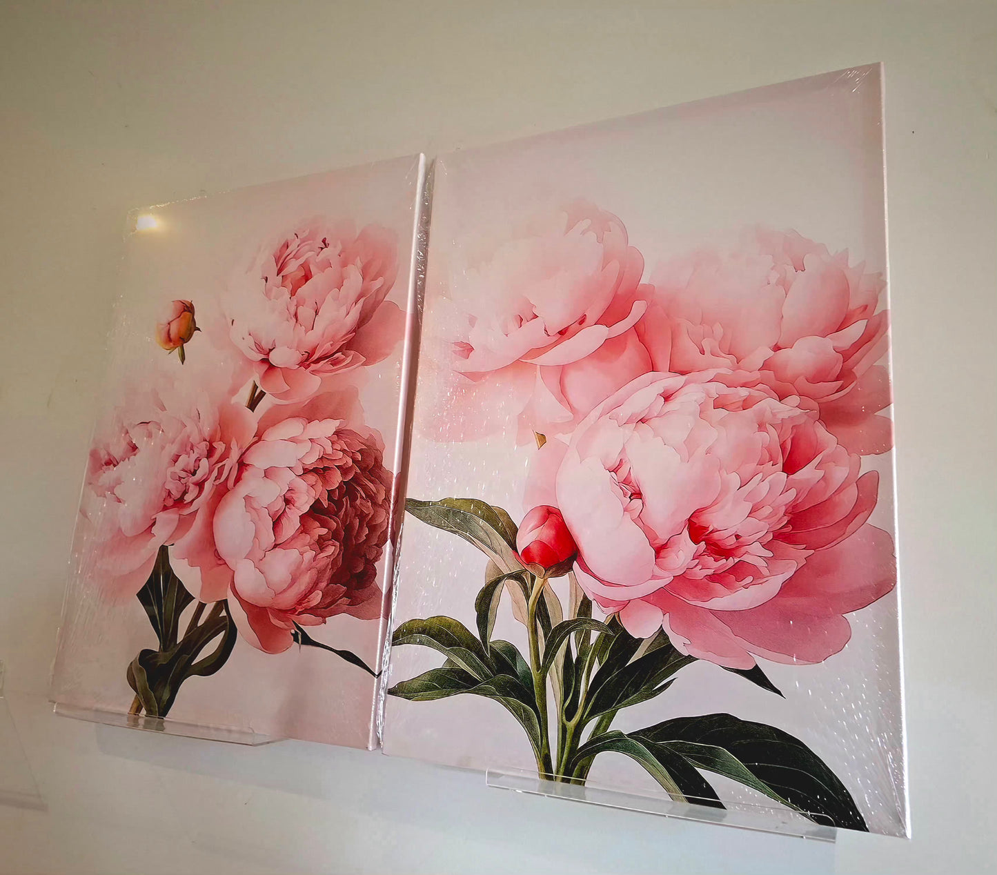 Pink Peonies Canvas Wall Art – Soft Floral Elegance Décor