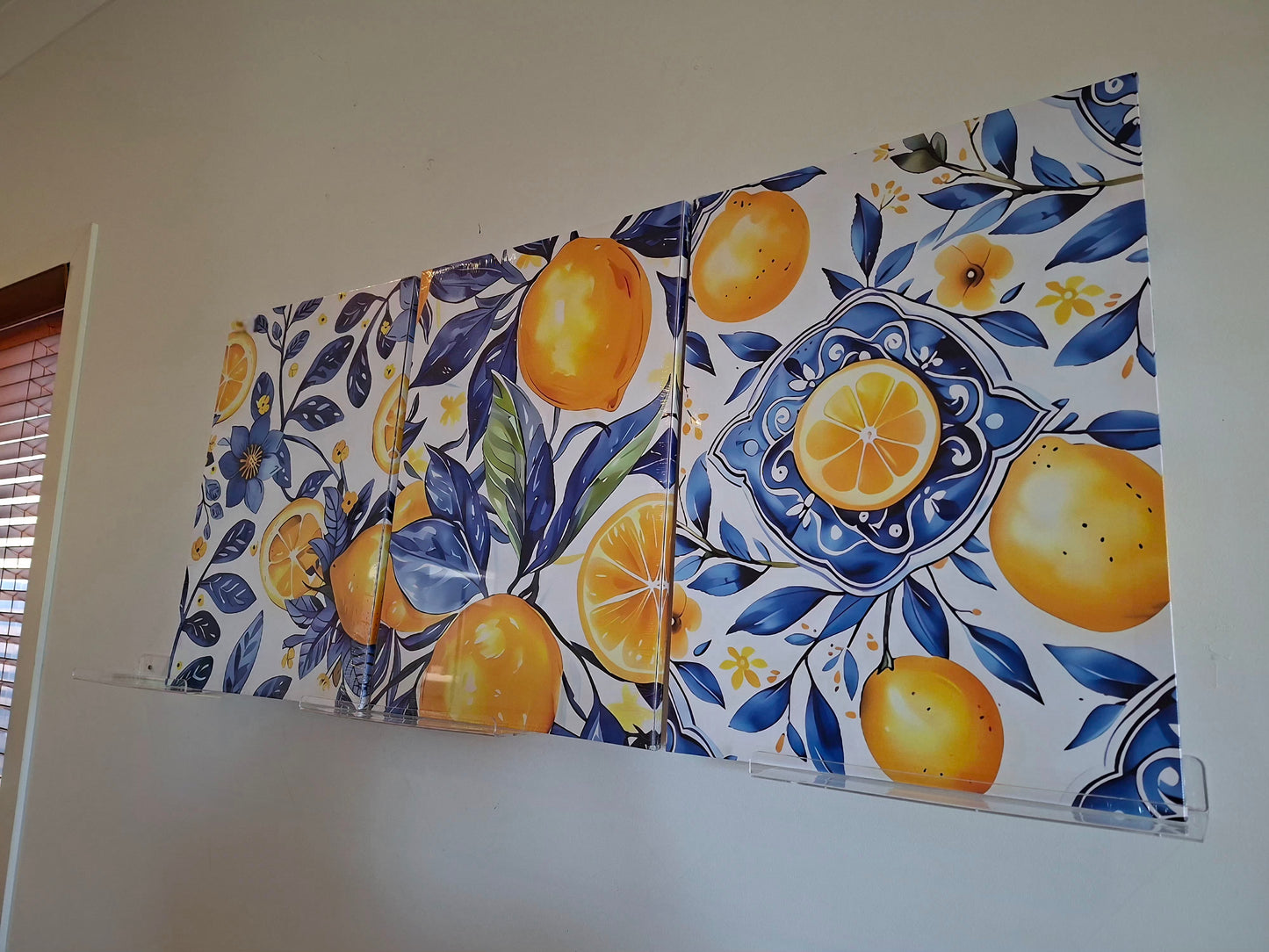 Mediterranean Lemon Canvas Wall Art Set
