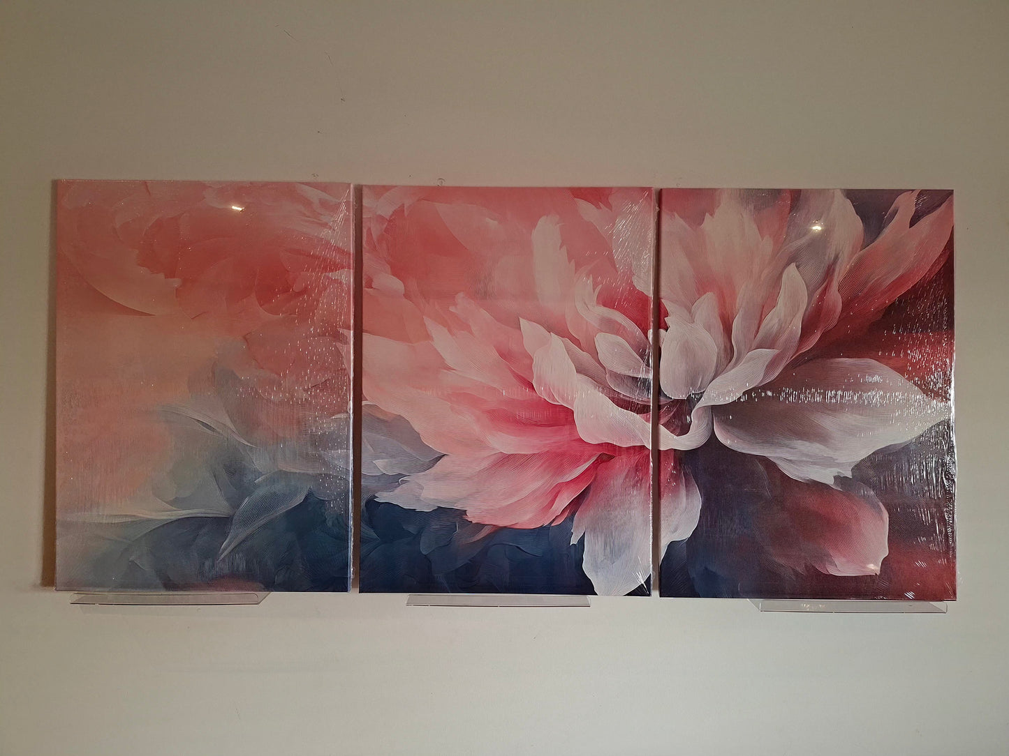 Pastel Bloom Canvas Wall Art Print Set