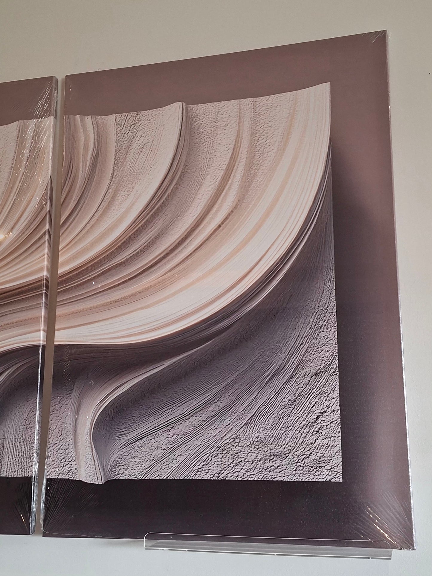 Monochrome Wave Texture Look Wall Art Set