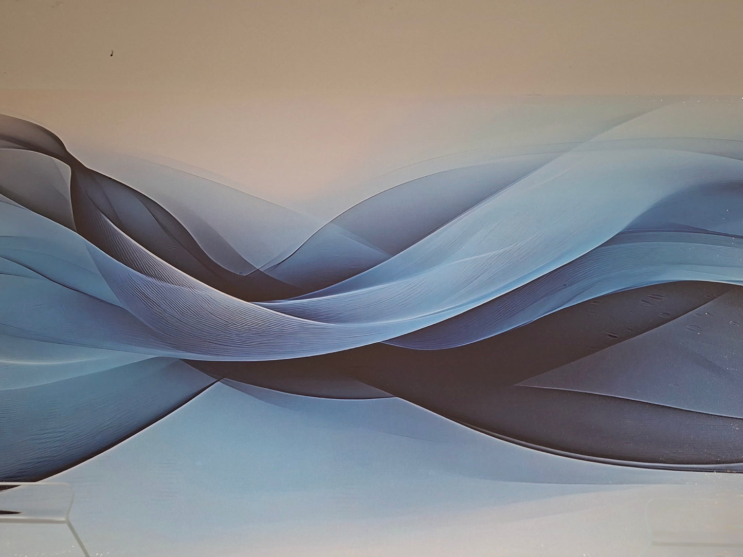 Modern Blue Abstract Canvas Wall Art - 1pc