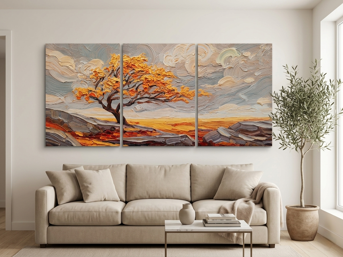 Autumn Landscape Canvas Print Wall Art Set