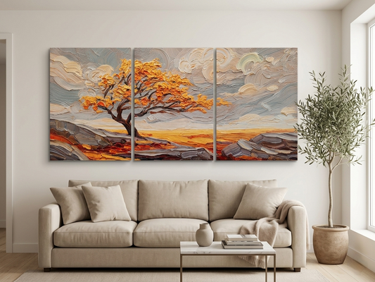 Autumn Landscape Canvas Print Wall Art Set