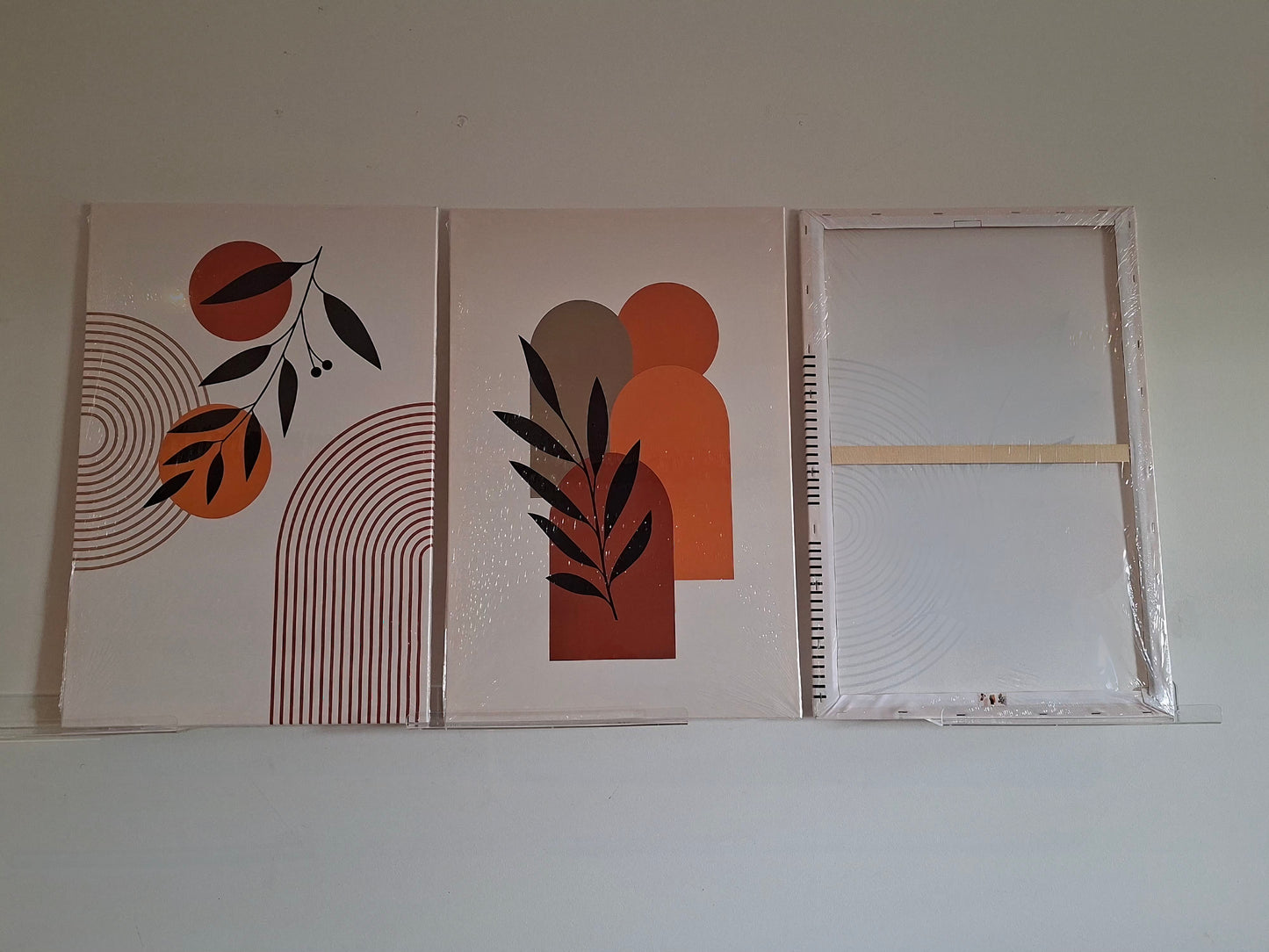 Botanical Wave Canvas Wall Art Set