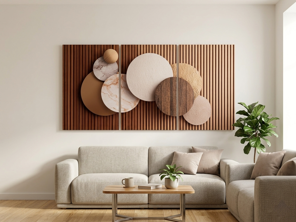 Minimalist Textured Look Abstract Canvas Print Wall Art Set