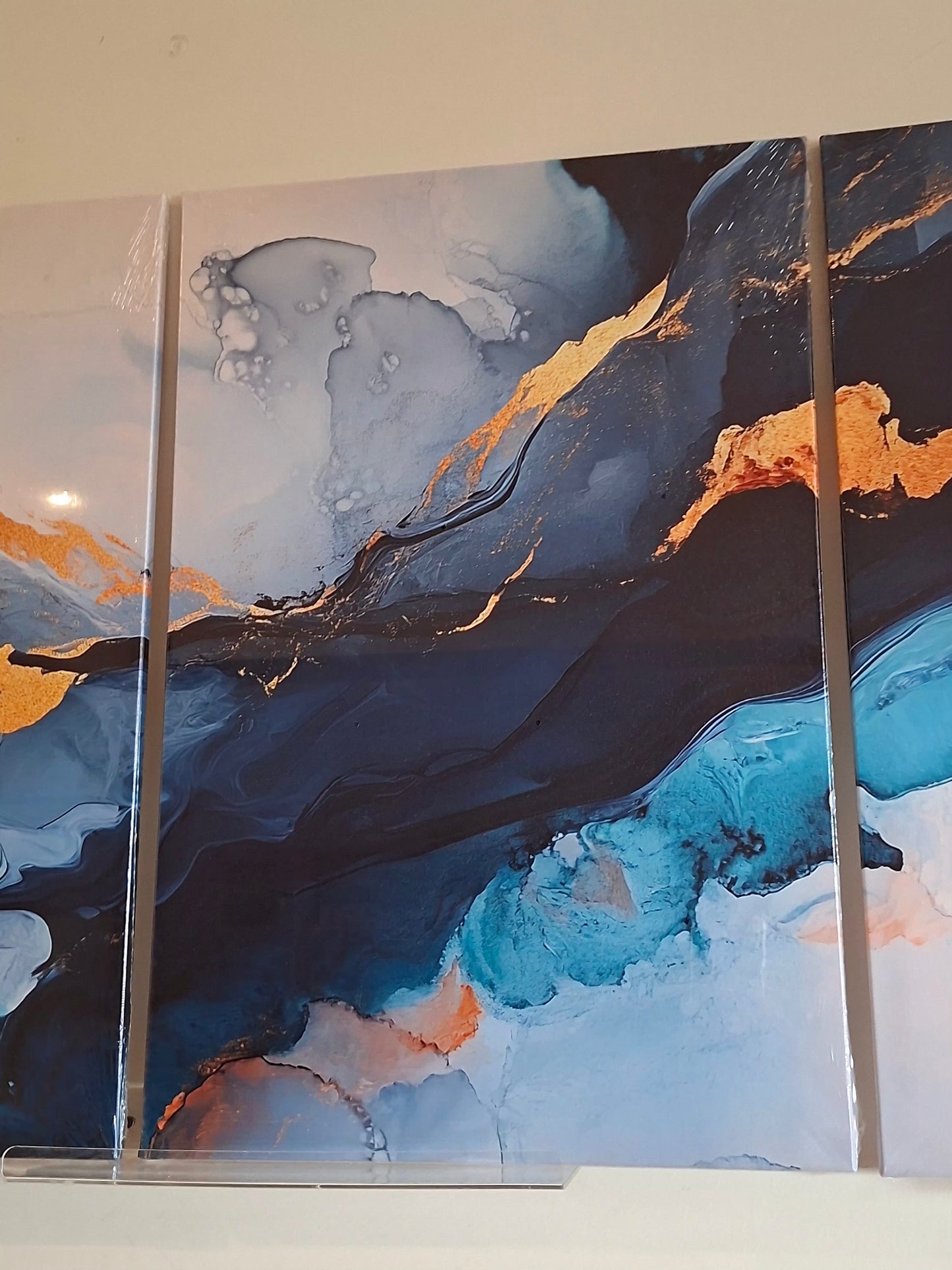 Abstract Flow Swirl Canvas Print Wall Art Set