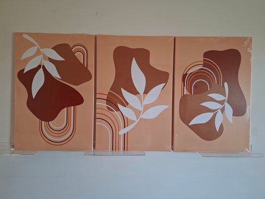 Abstract Botanical Canvas Wall Art Set