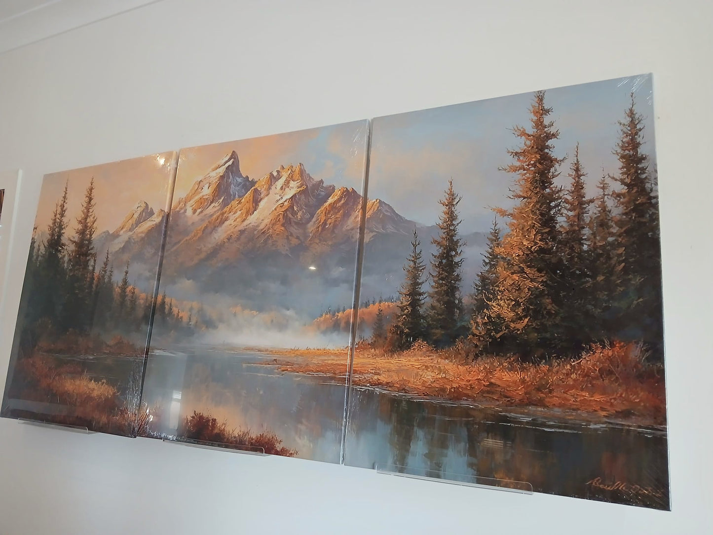 Sunset Mountain Canvas Print Wall Art Set