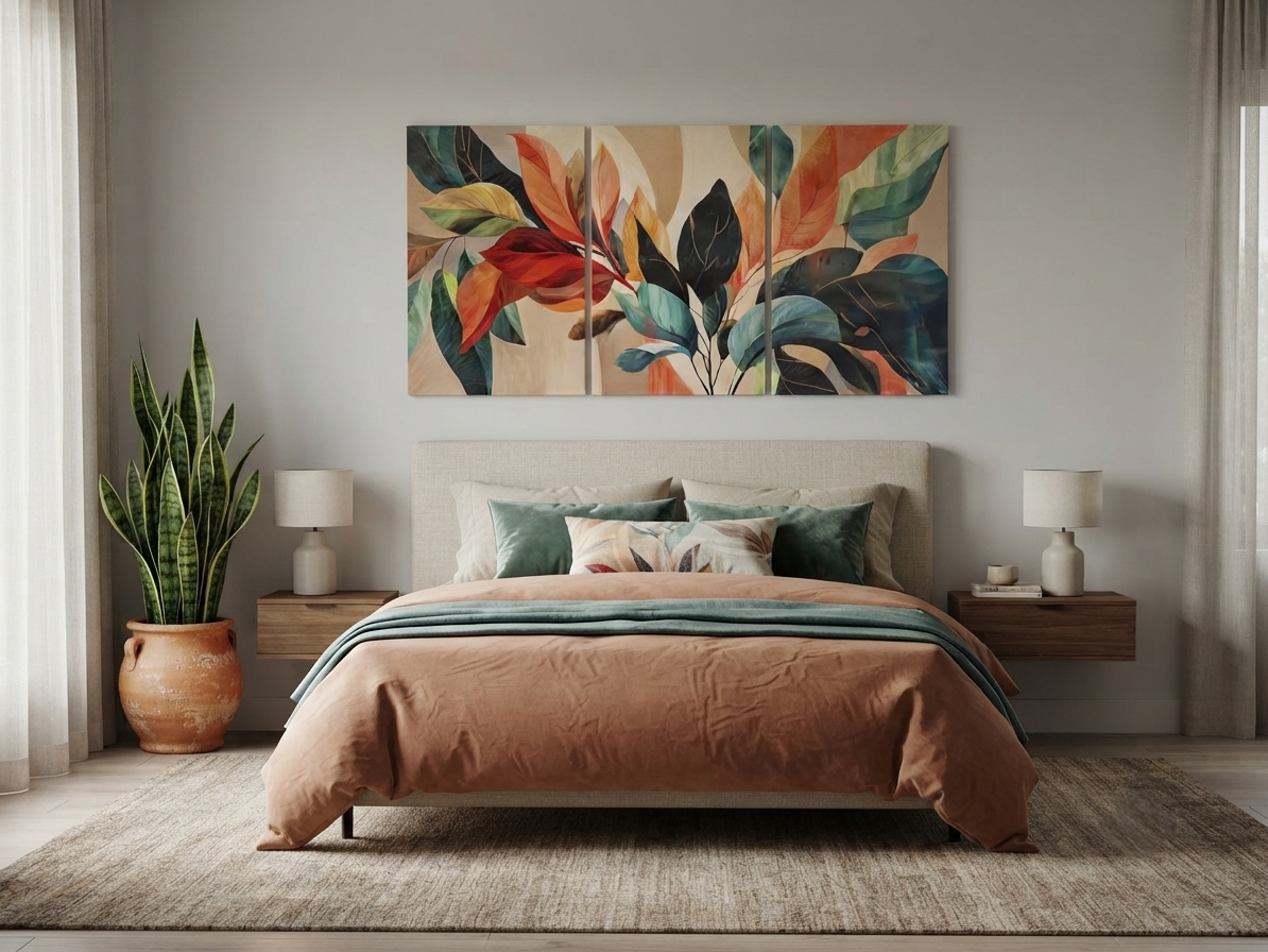 Abstract Bohemian Canvas Wall Art Set – Modern Seasonal Décor