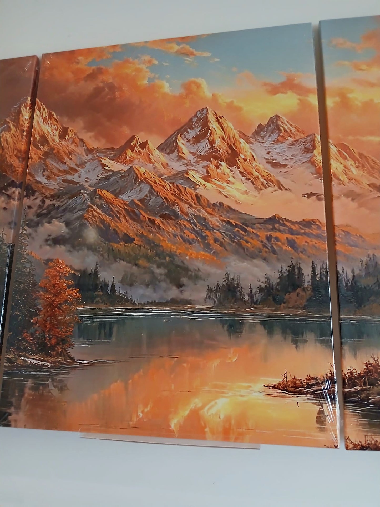 Sunset Mountain Landscape Wall Art Set