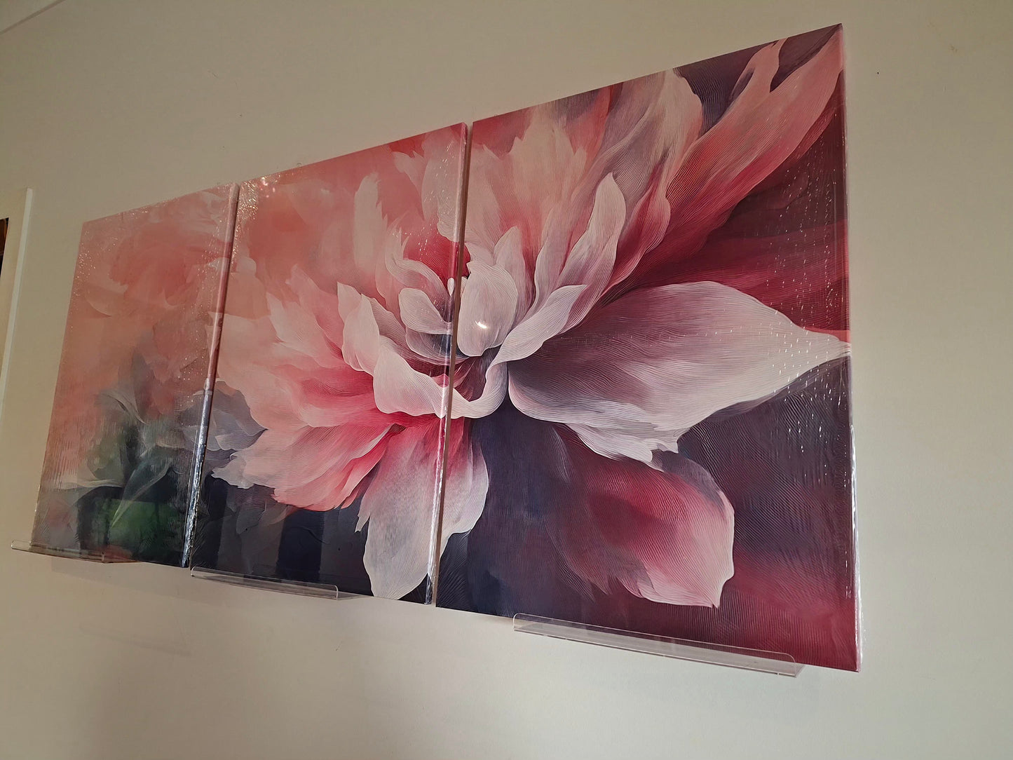 Pastel Bloom Canvas Wall Art Print Set