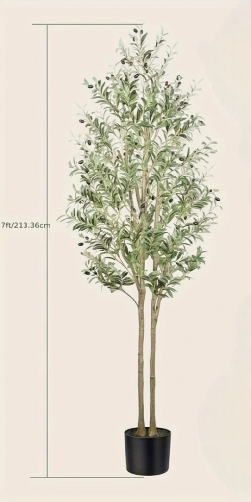 Artificial Olive Tree with Natural Wood Trunk & Lifelike Fruits - Indoor Décor