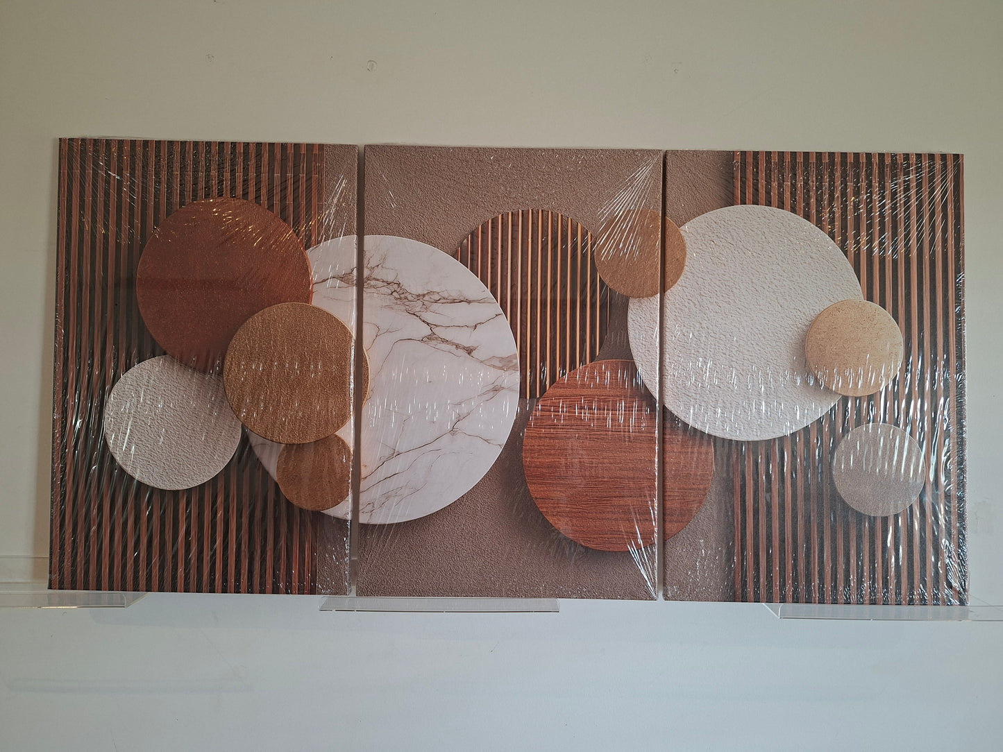 Neutral Geometric Canvas Wall Art Set