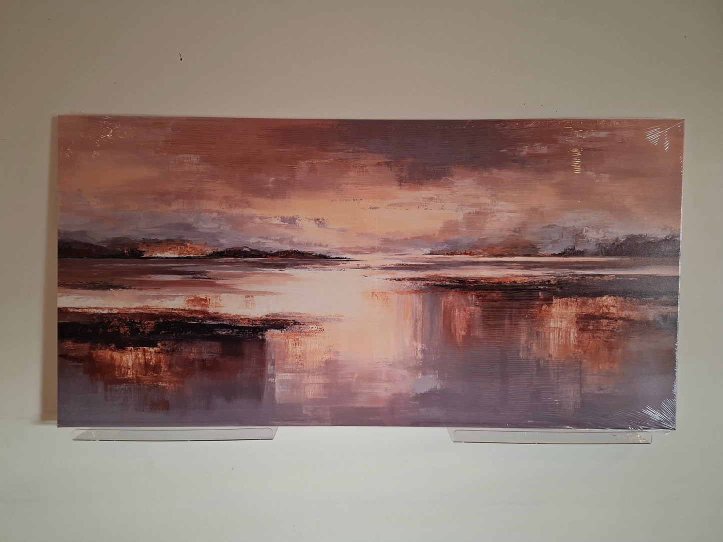 Minimalist Beige Abstract Landscape Canvas Wall Art Décor
