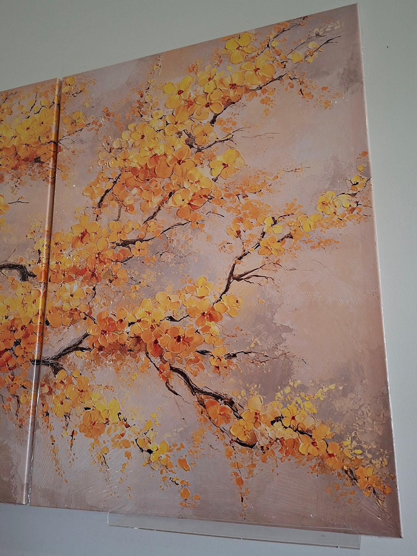 Yellow Flower Tree Canvas Wall Art Set