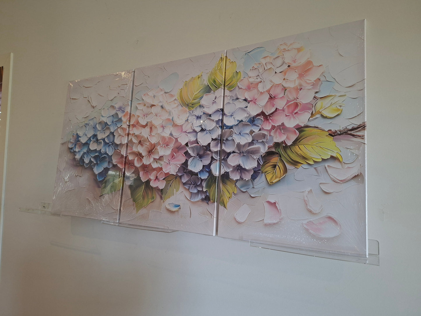 Colourful Hydrangea Floral Wall Art Set