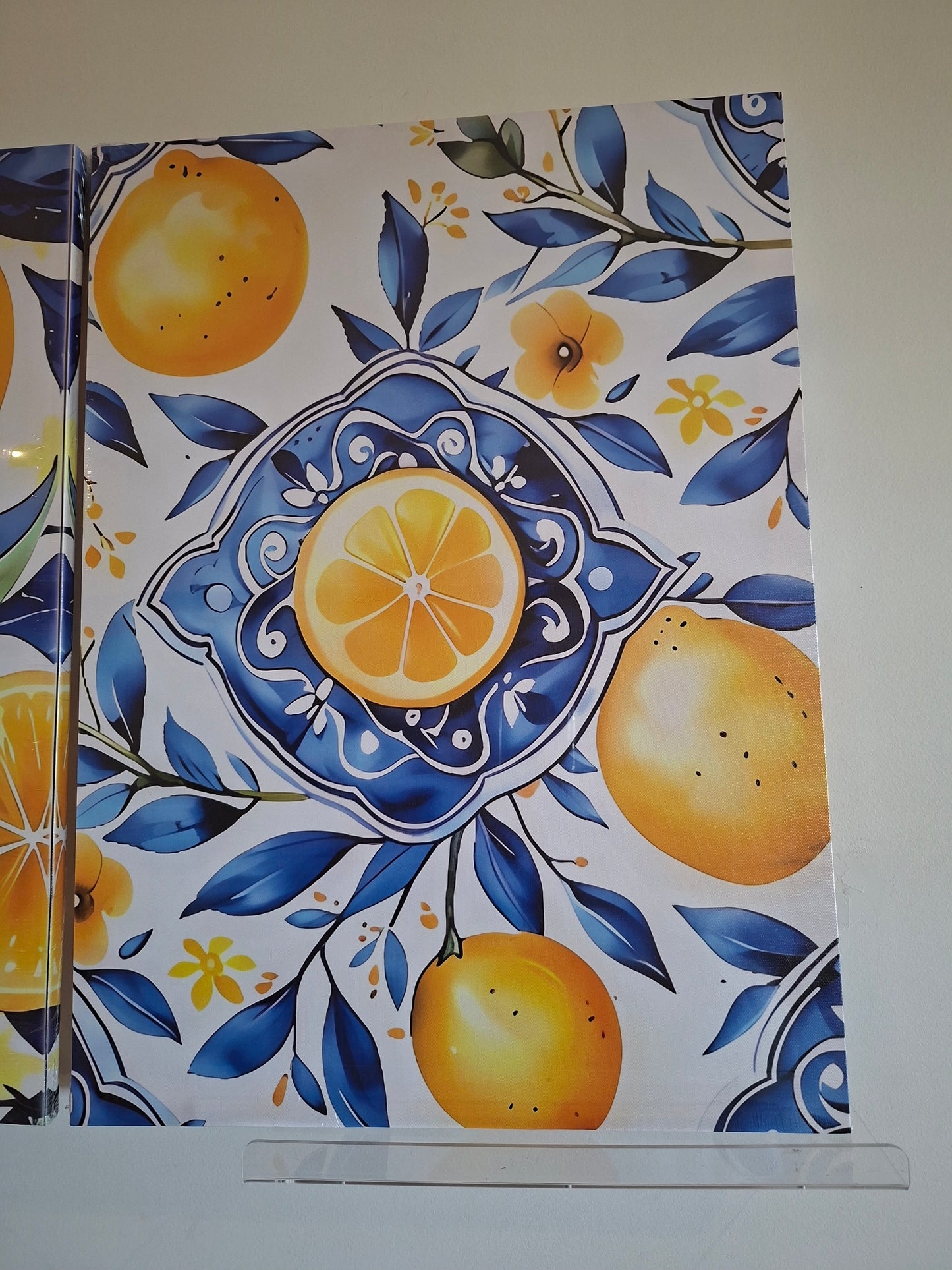 Mediterranean Lemon Canvas Wall Art Set