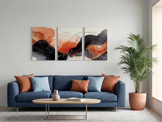 Elegant Gradient Abstract Wall Art Set