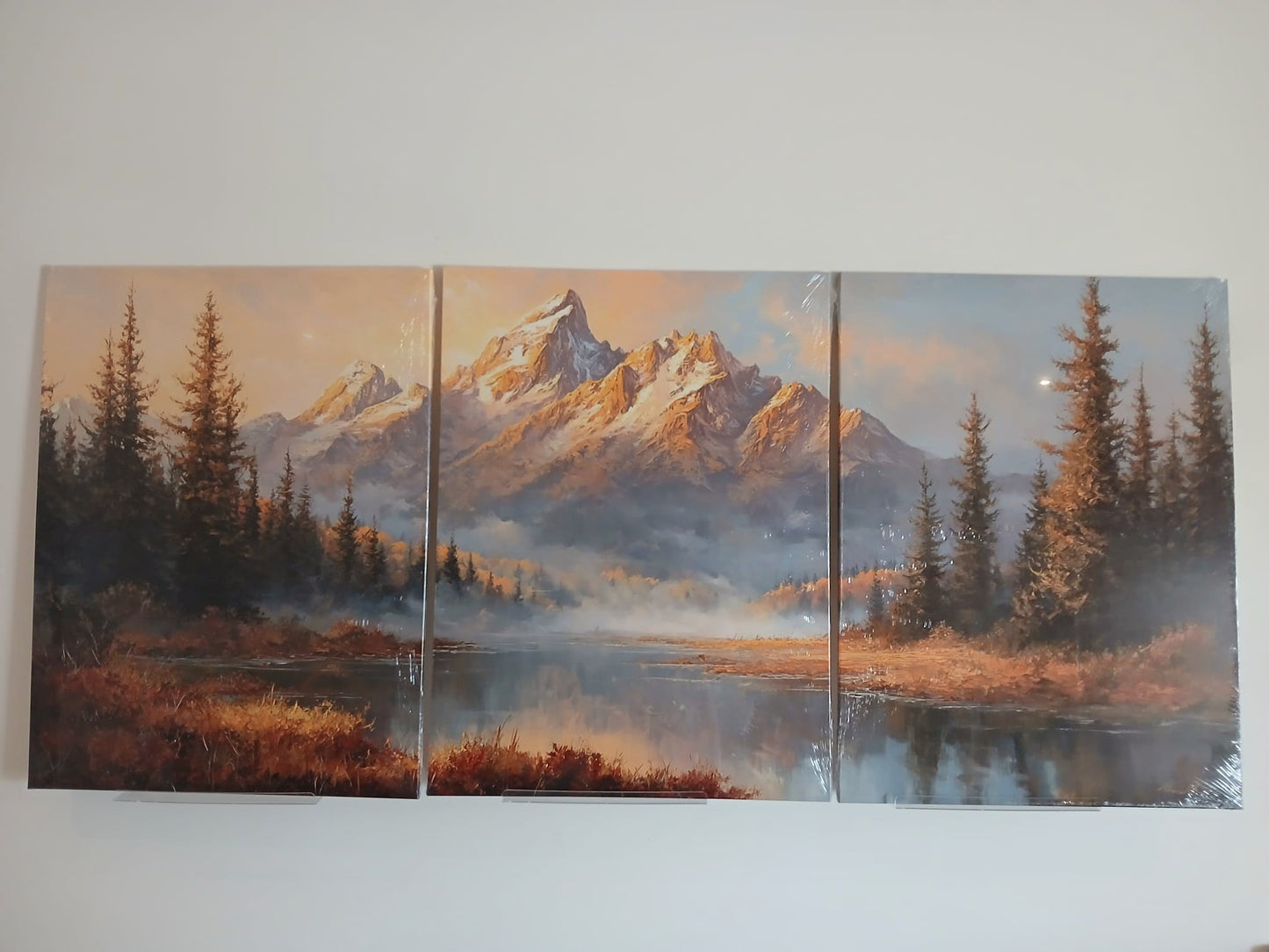 Sunset Mountain Canvas Print Wall Art Set