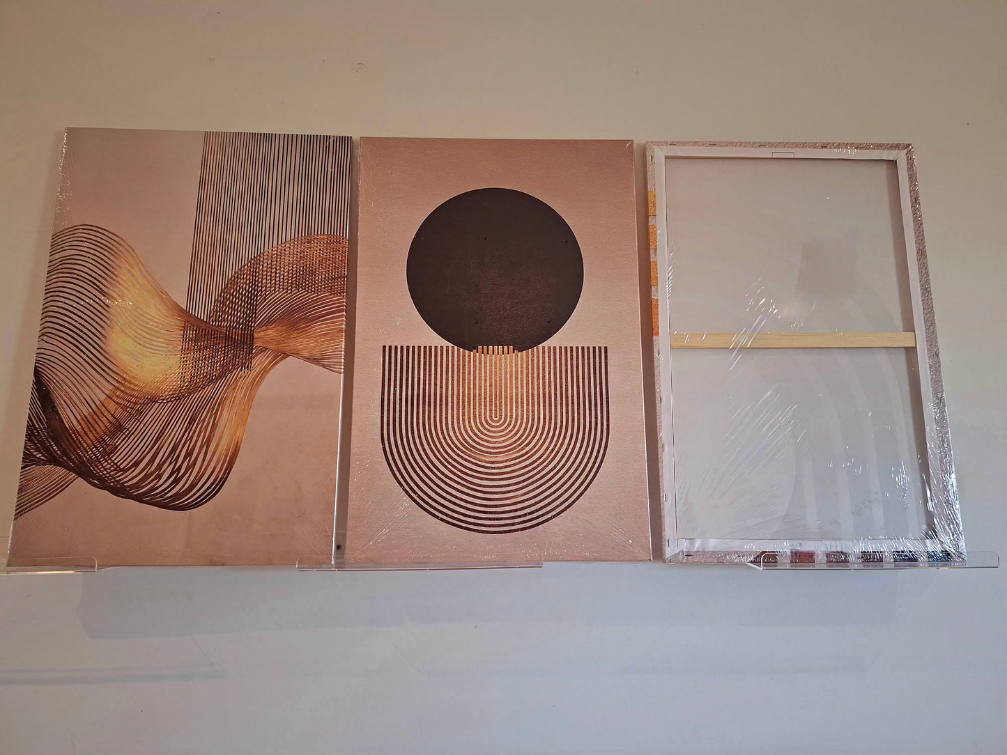 Minimalist Boho Gold Accent Wall Art Set
