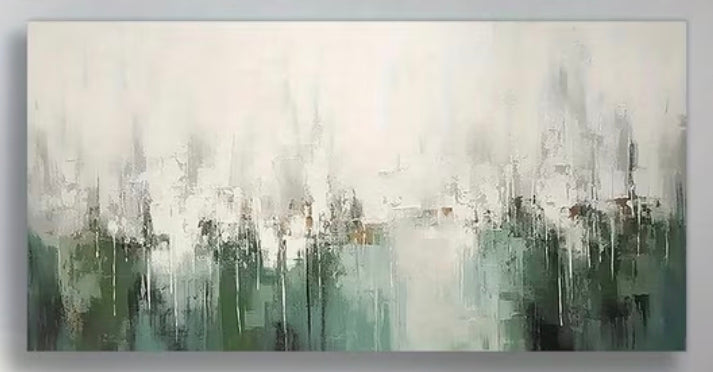 Hand-Painted Luxury Abstract Oil Painting – Nordic Bohemian Textured Statement Wall Art