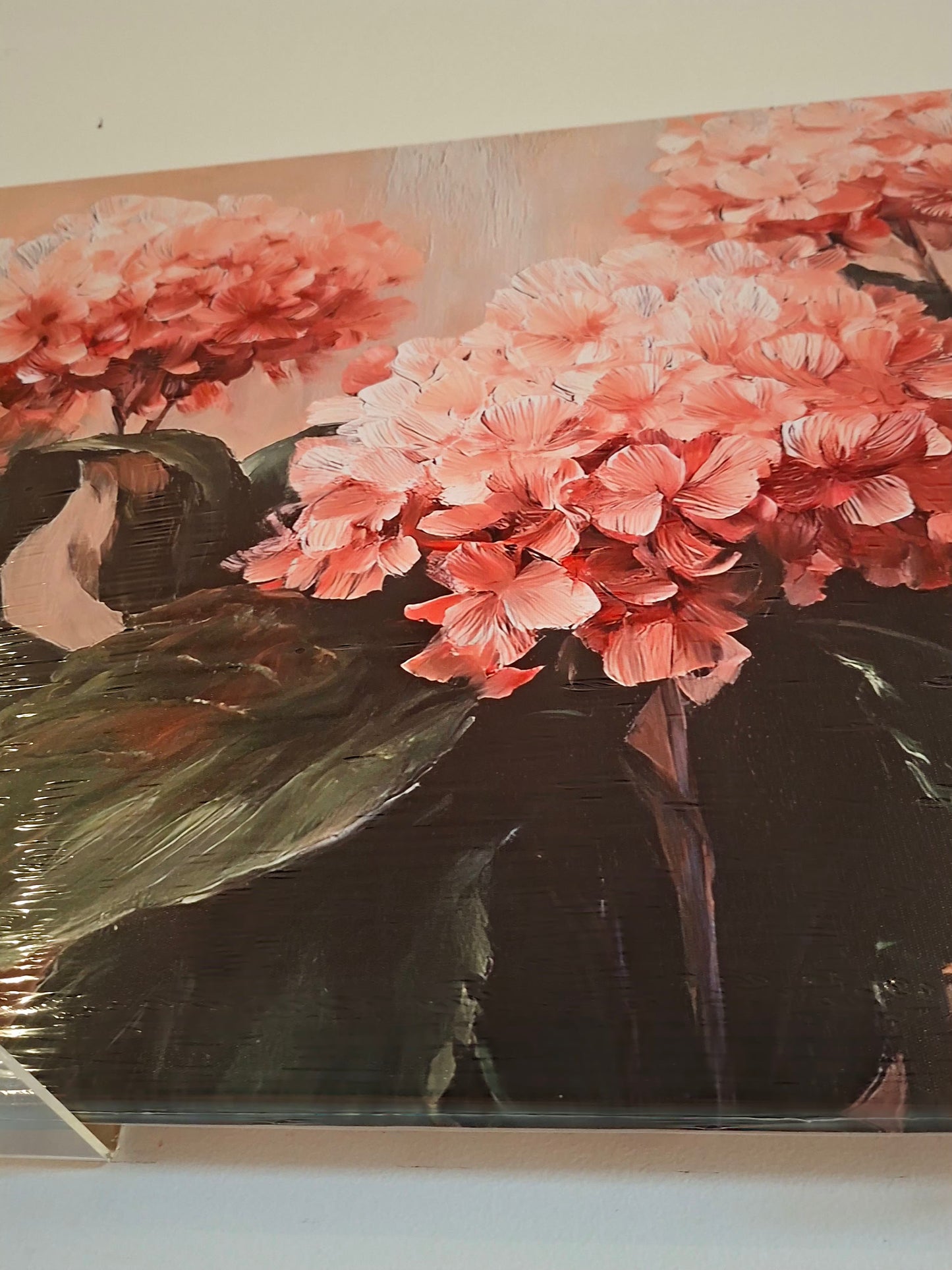 Pink Hydrangea Canvas Wall Art – Pastel Floral Elegance Décor