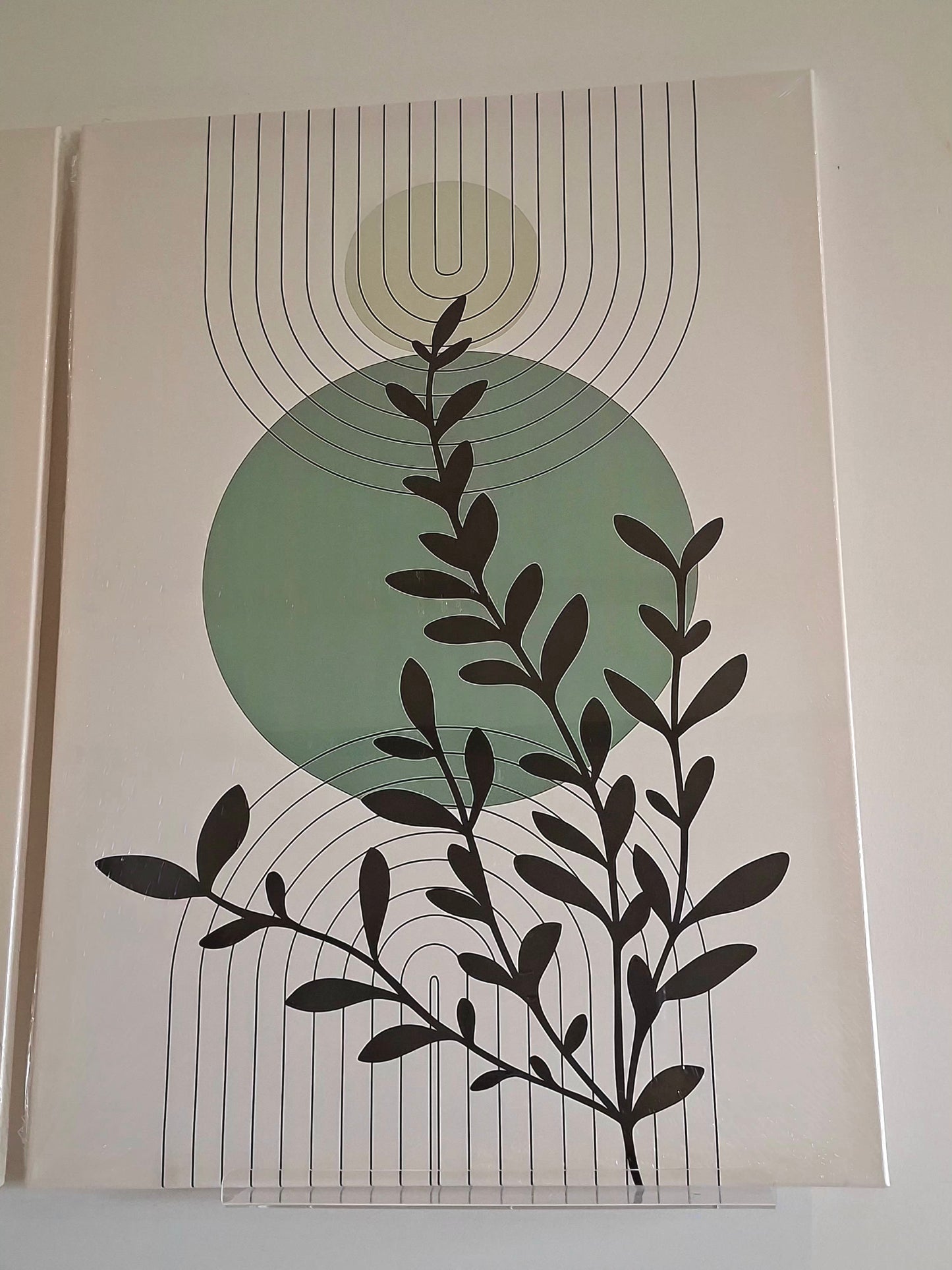 Bohemian Botanical Canvas Wall Art – Vertical Foliage Décor