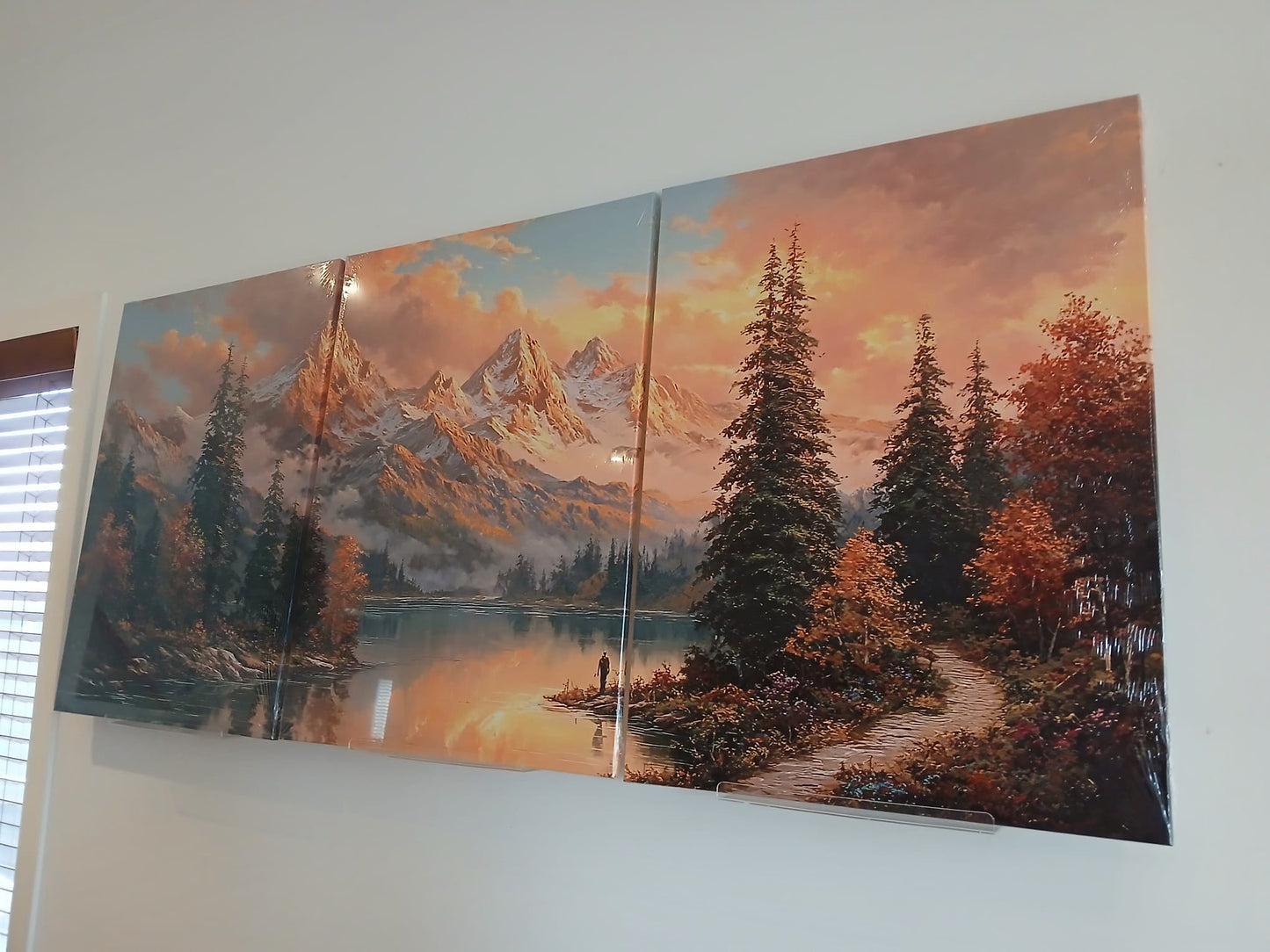 Sunset Mountain Landscape Wall Art Set