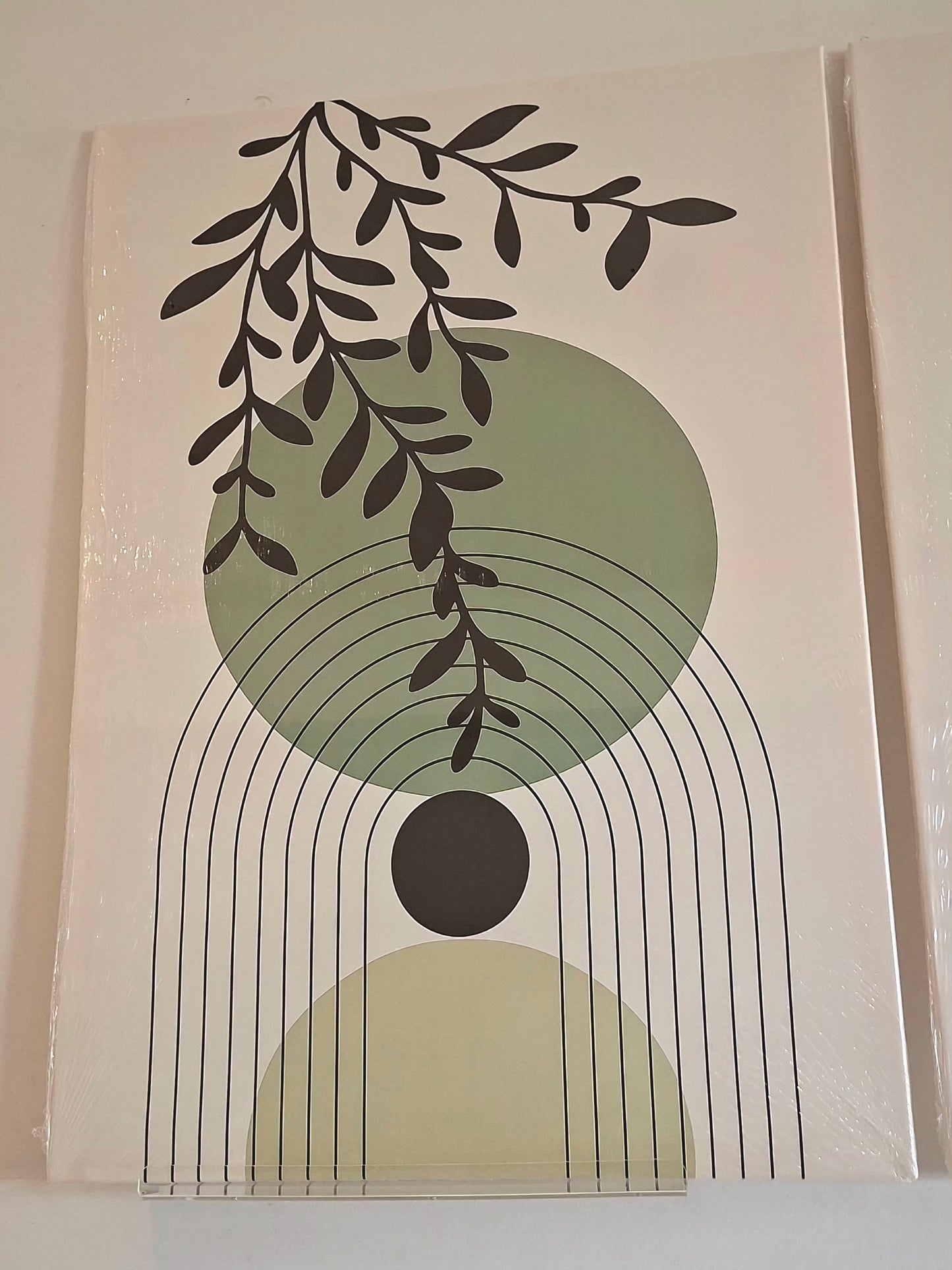 Bohemian Botanical Canvas Wall Art – Vertical Foliage Décor