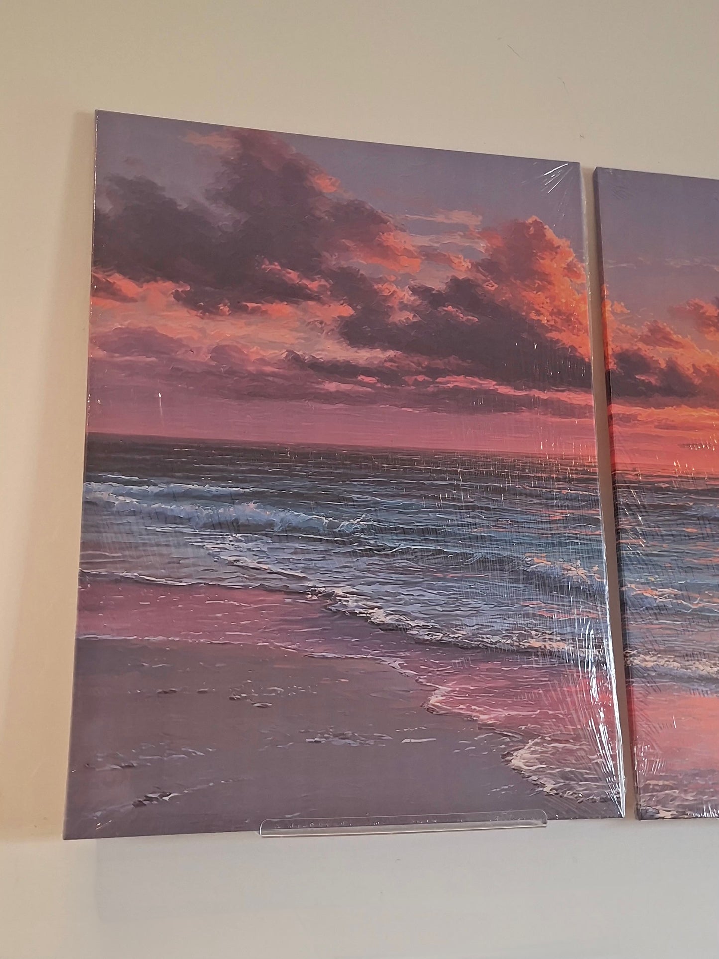 Ocean Sunset Canvas Wall Art – Tropical Beach & Coastal Waves Décor