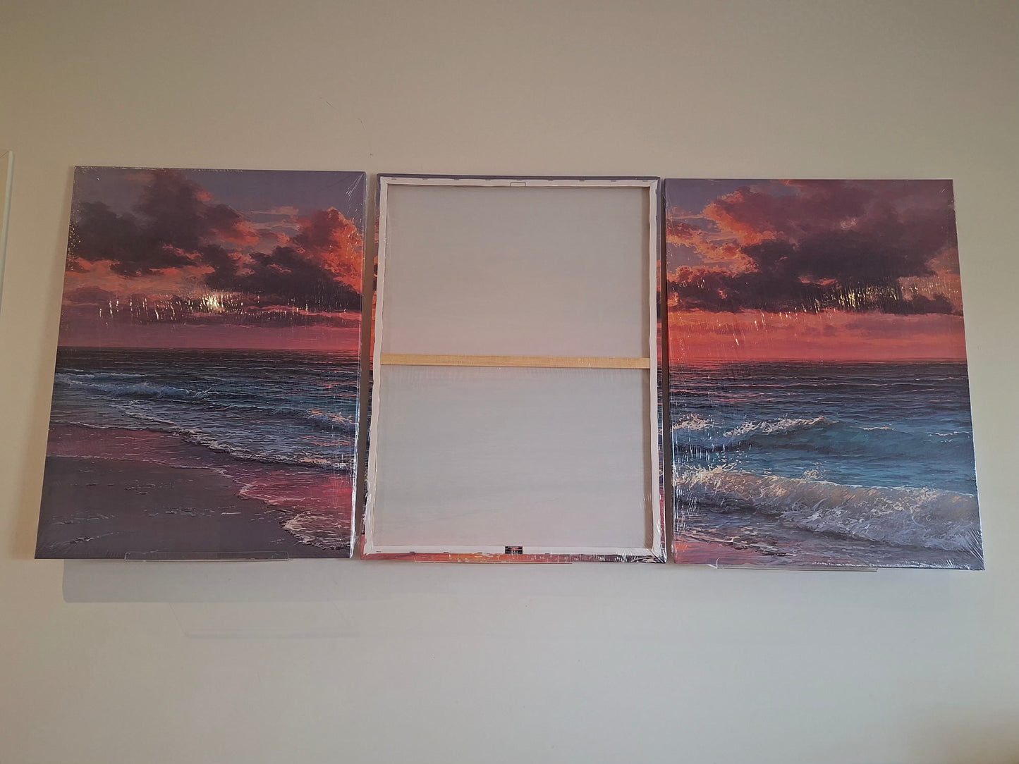 Ocean Sunset Canvas Wall Art – Tropical Beach & Coastal Waves Décor