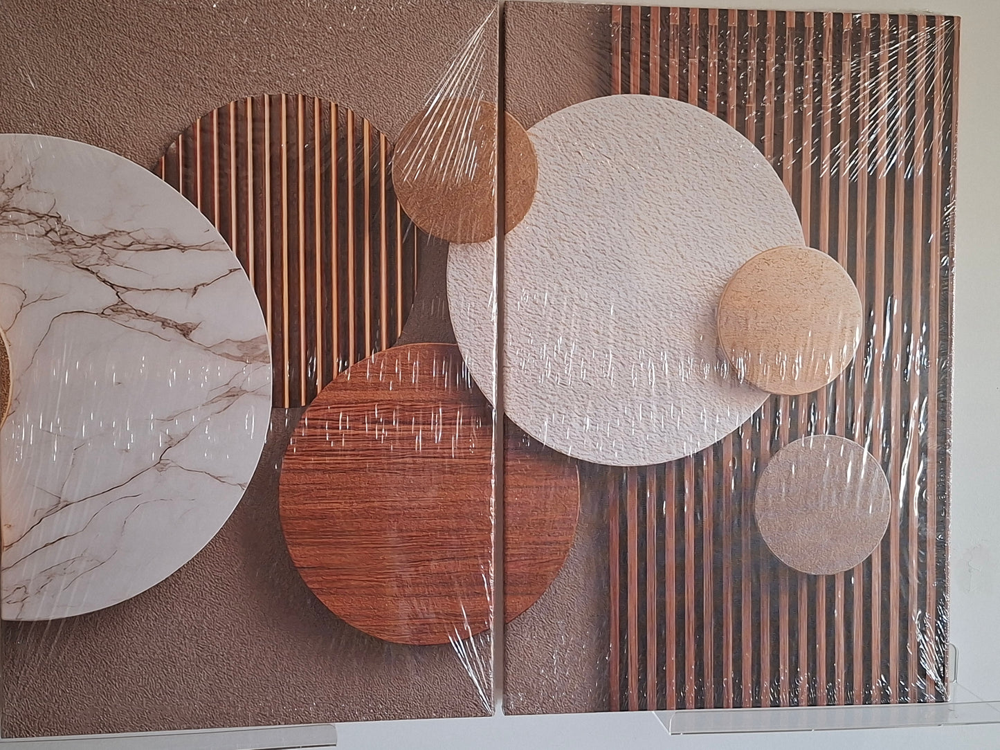 Neutral Geometric Canvas Wall Art Set