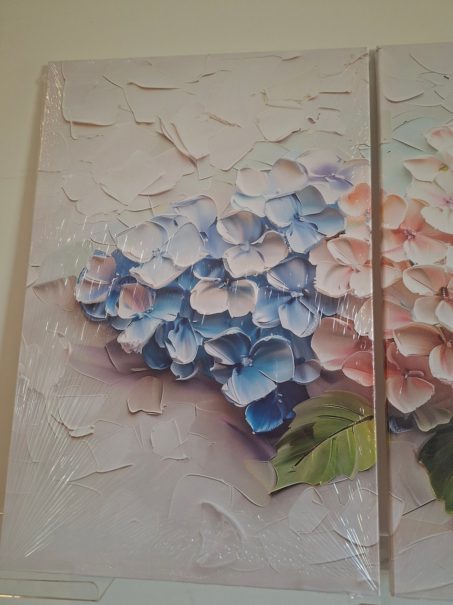 Colourful Hydrangea Floral Wall Art Set
