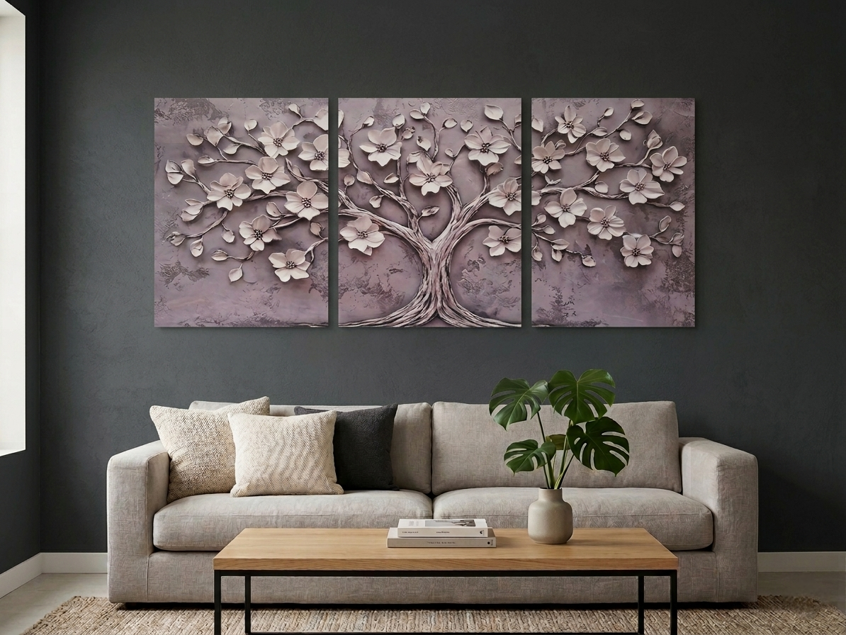 Blossom Tree Canvas Wall Art Set