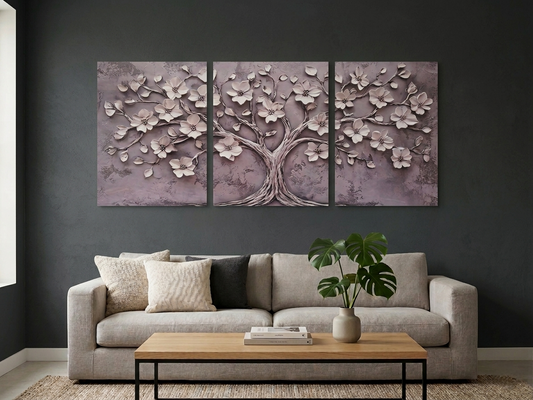 Blossom Tree Canvas Wall Art Set