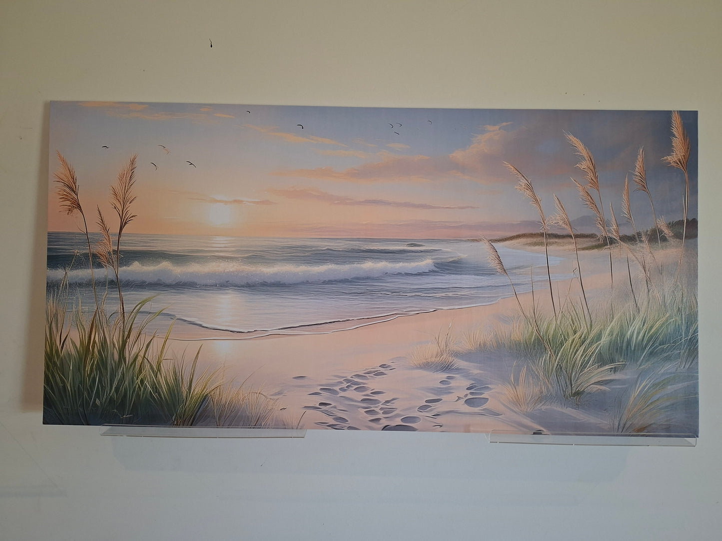 Coastal Sunset Beach Canvas Wall Art
