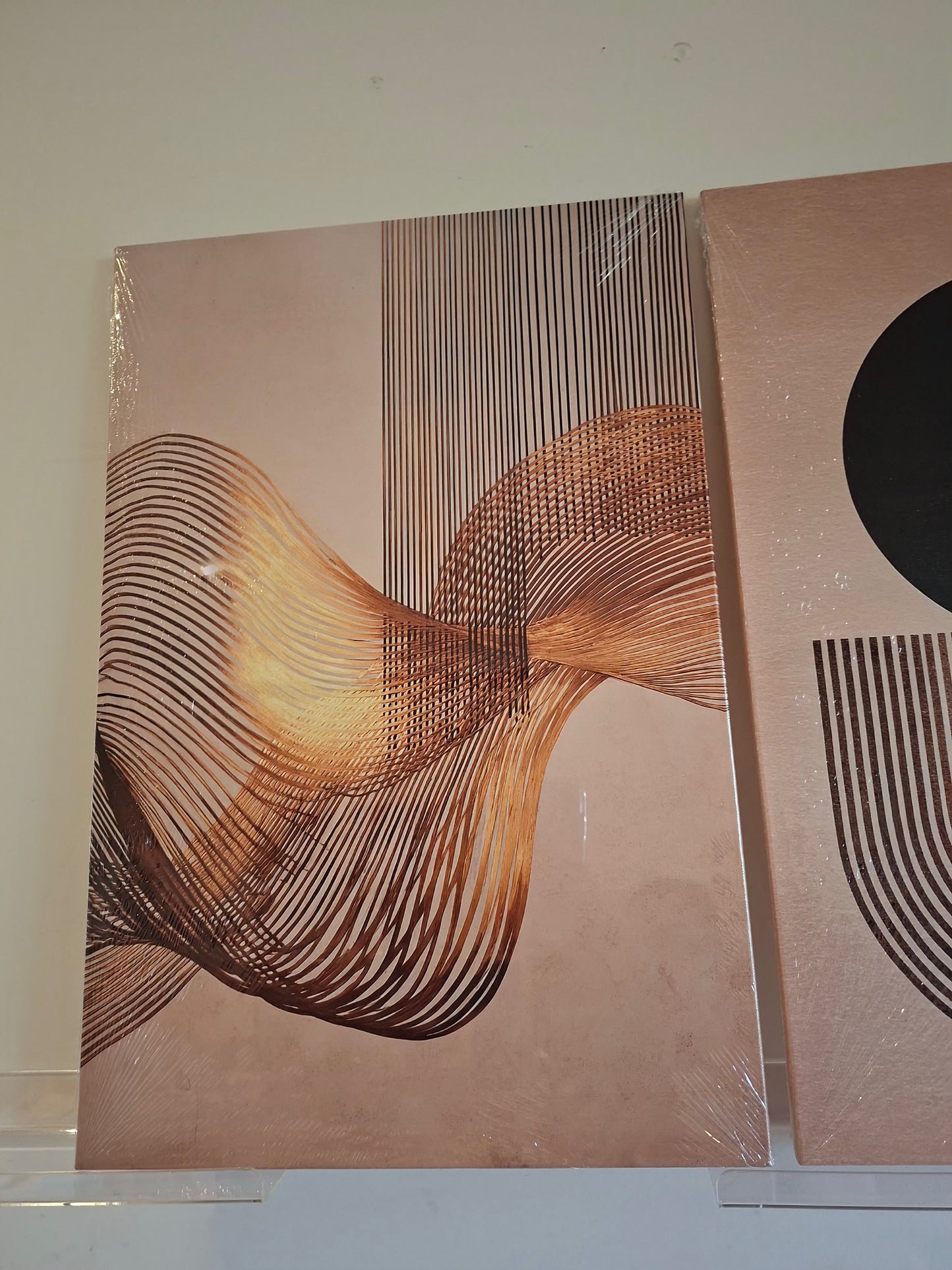 Minimalist Boho Gold Accent Wall Art Set