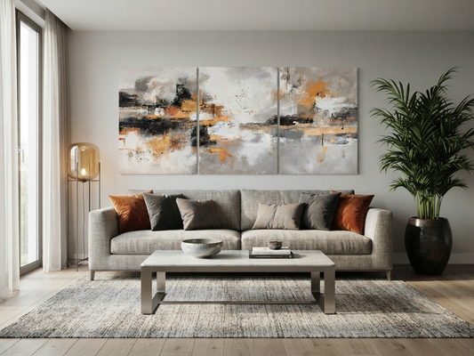 Abstract Urban Landscape Canvas Print Wall Art Set