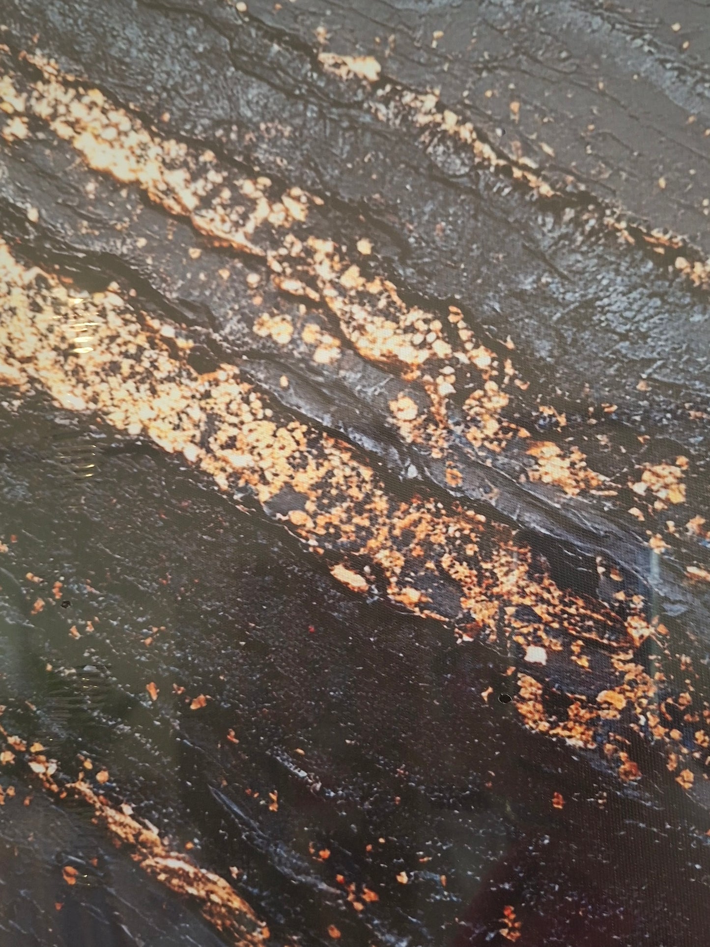 Dark Luxury Canvas Wall Art – Gold Streak Abstract Elegance