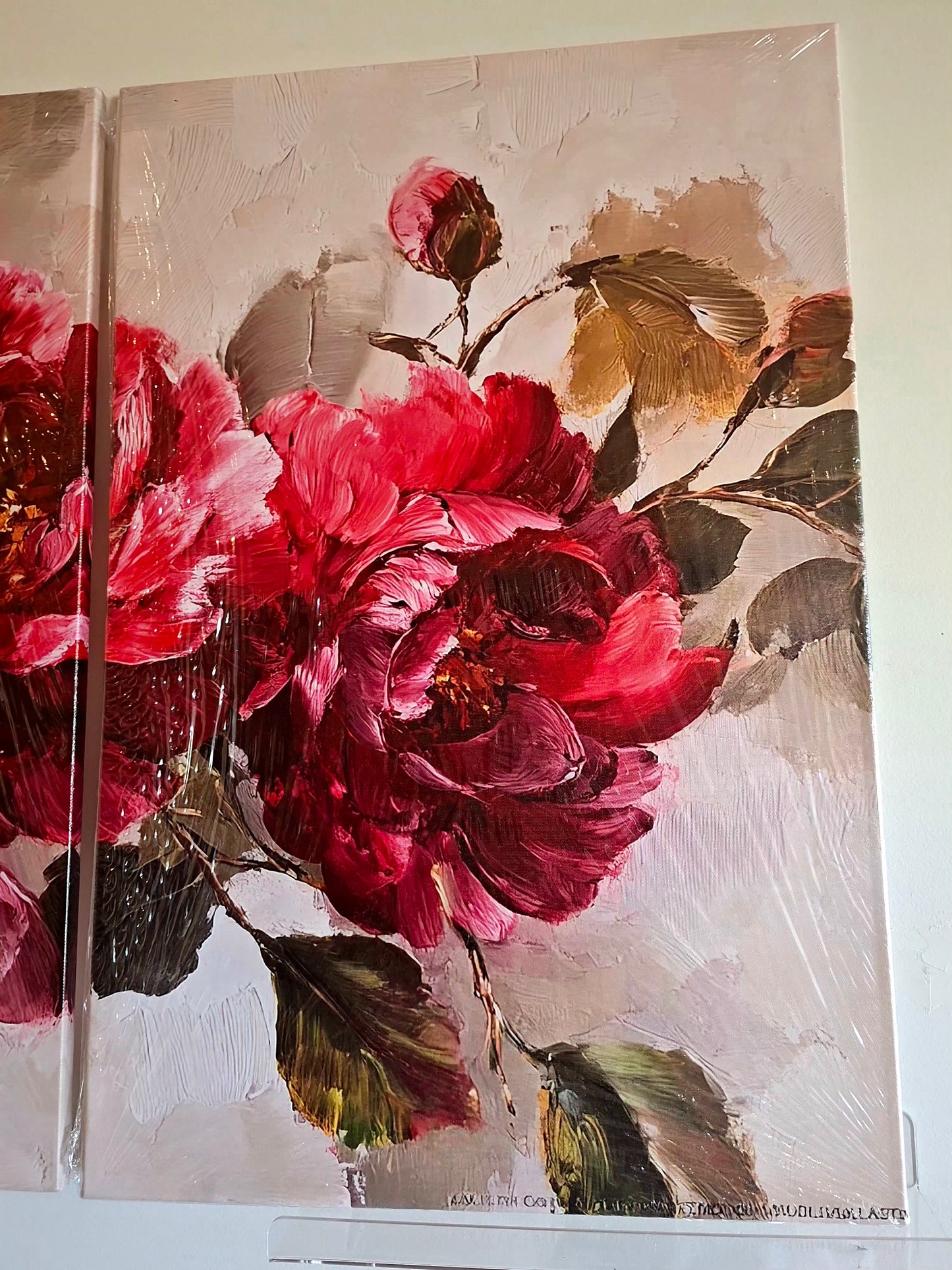 Soft Pink Floral Canvas Wall Art – Romantic Spring Bloom Décor