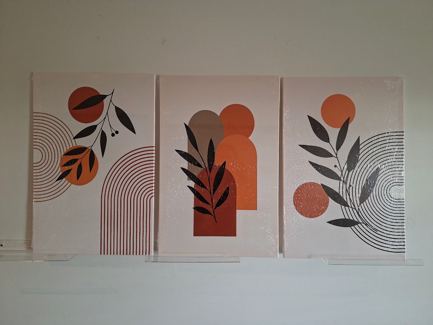 Botanical Wave Canvas Wall Art Set