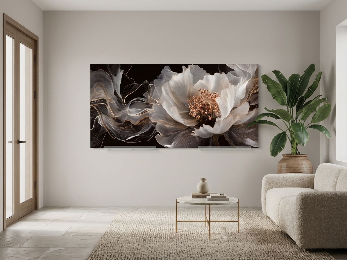 1pc - Elegant Floral Abstract Canvas Wall Art