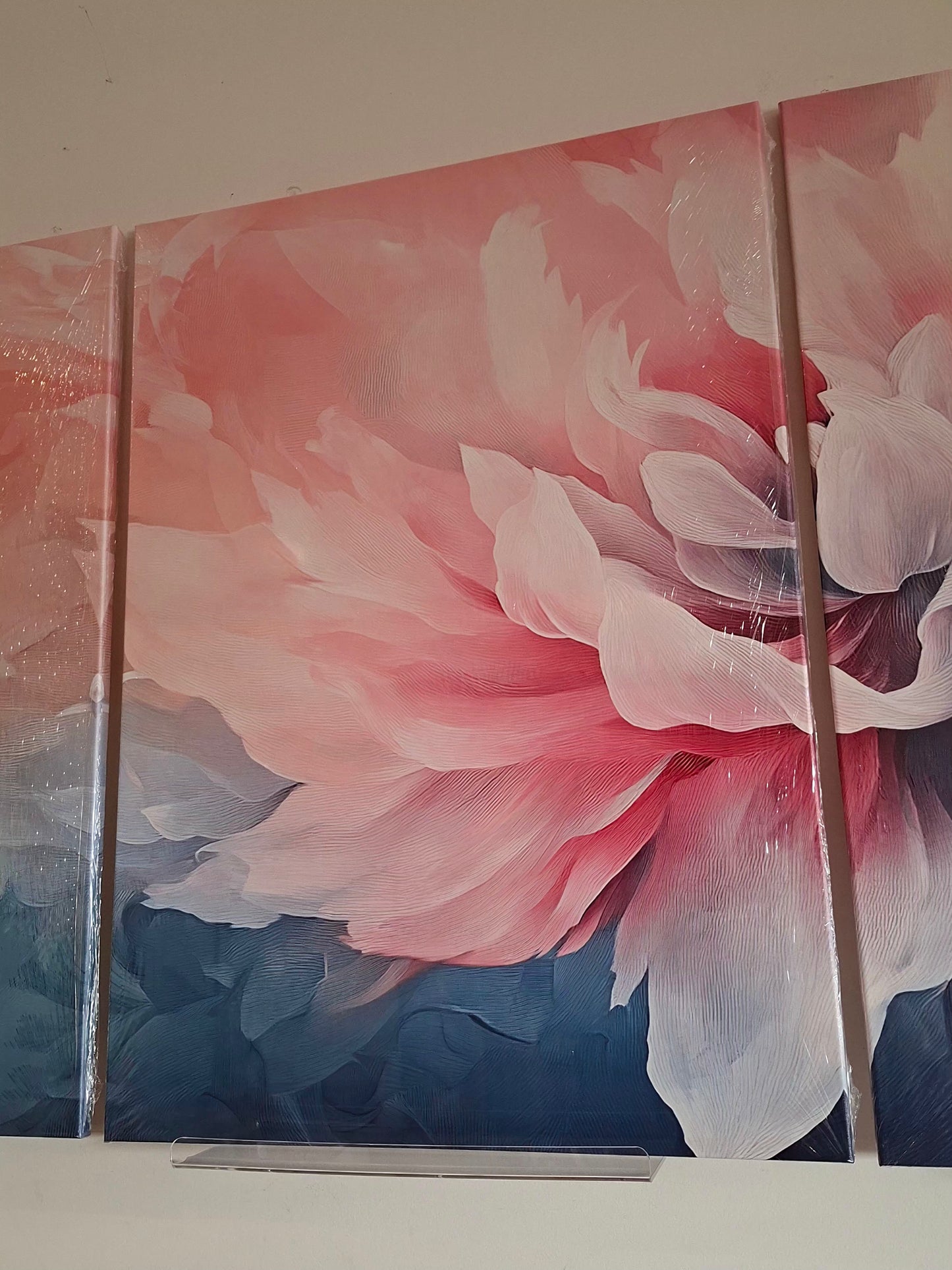 Pastel Bloom Canvas Wall Art Print Set