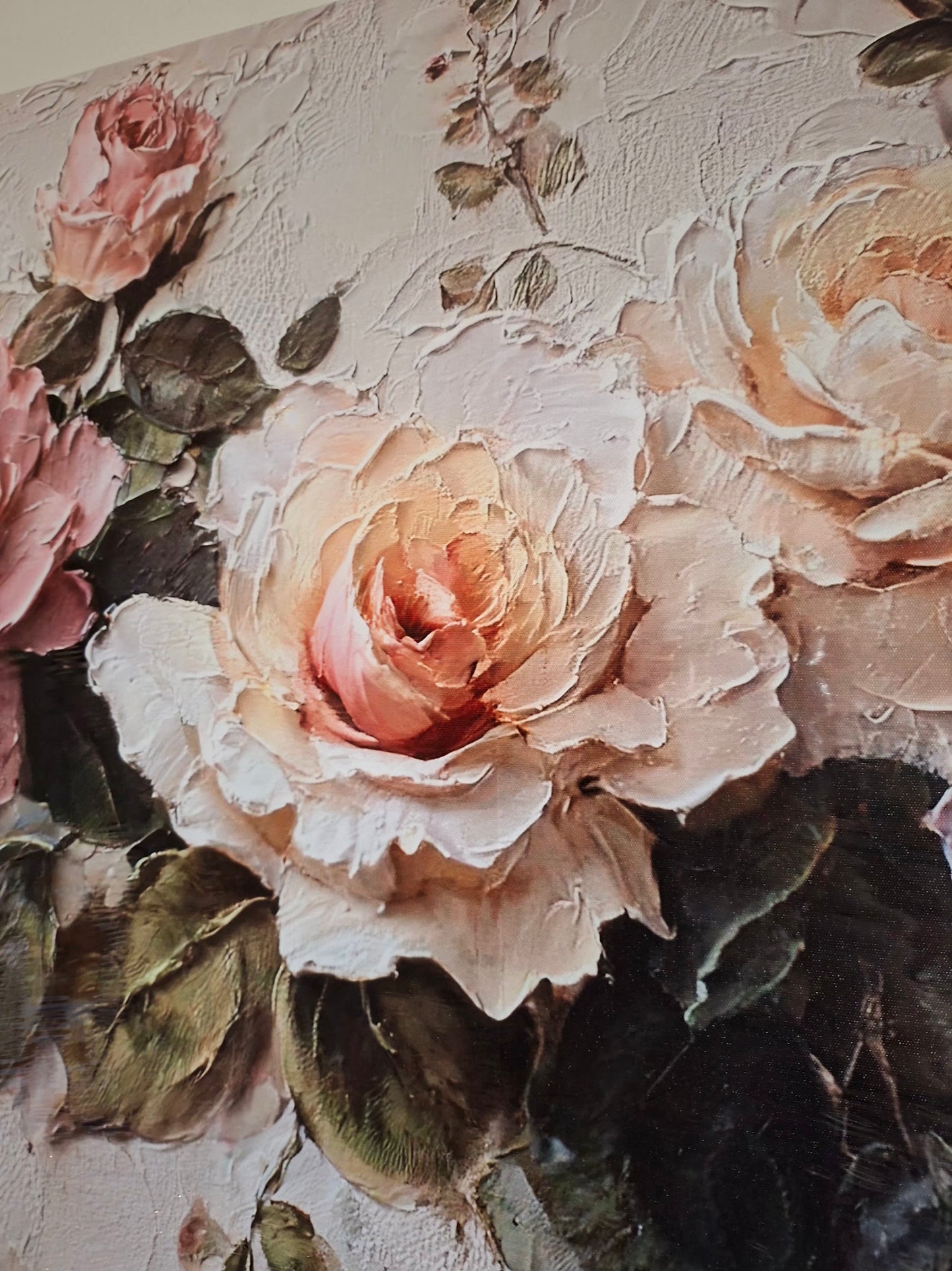 Pink & Purple Roses Canvas Wall Art – Minimalist Floral Elegance 1pc